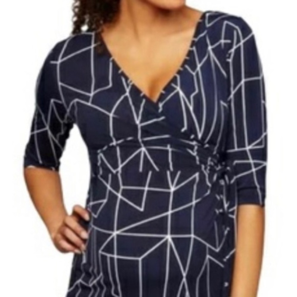 Navy Maternity Top - Picture 5 of 5